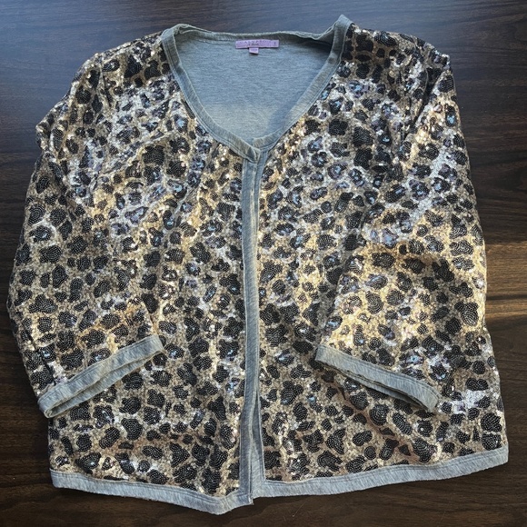 Calypso St Barth Sequined Evening Jacket Size M - Picture 3 of 7